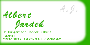 albert jardek business card